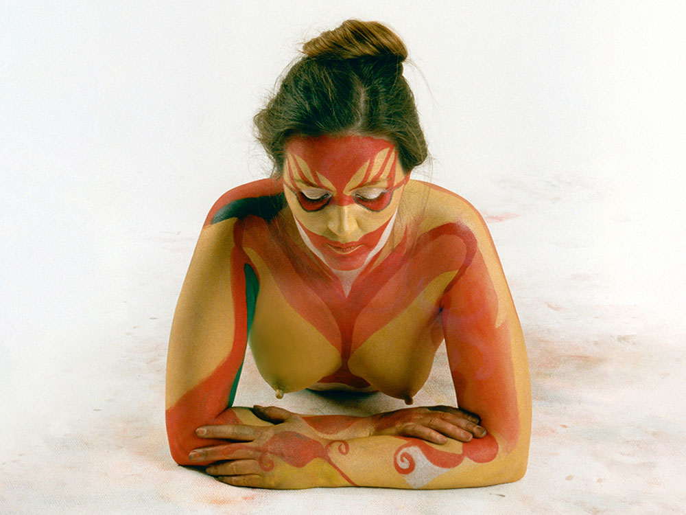 Bodypainting - nackte bemalte Frau